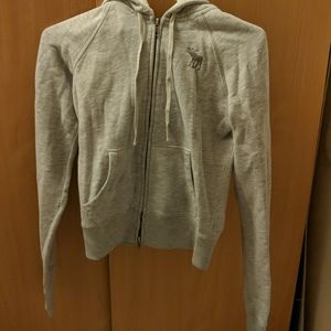 🎈[3/$15] Abercrombie & Fitch grey zip up hoodie